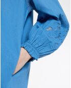 Robe en Coton Bio Paphos bleu moyen