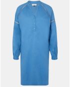 Robe en Coton Bio Paphos bleu moyen