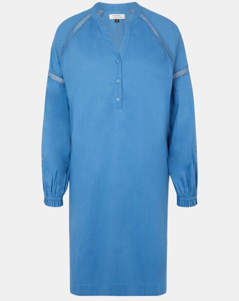 Robe en Coton Bio Paphos bleu moyen