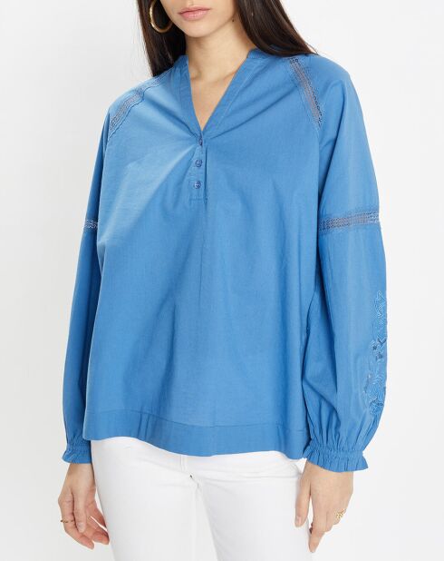 Top en Coton Bio Patmos bleu moyen