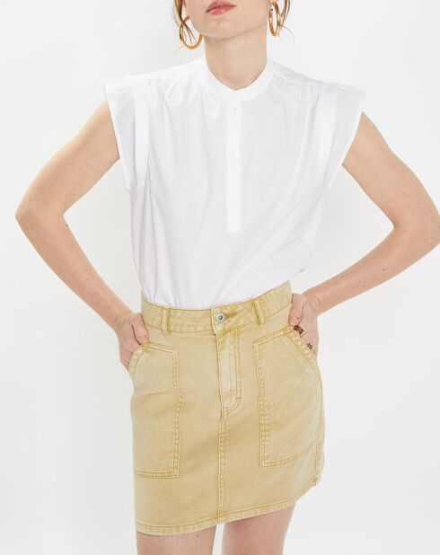 Jupe en Denim Puce kaki clair