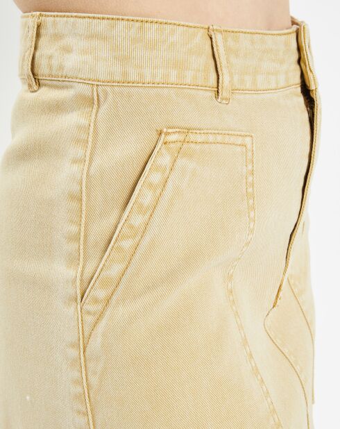 Jupe en Denim Puce kaki clair
