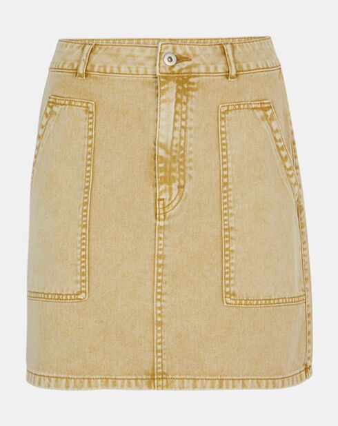 Jupe en Denim Puce kaki clair