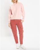 Pantalon cargo en Twill de Coton recyclé Robin rouge foncé