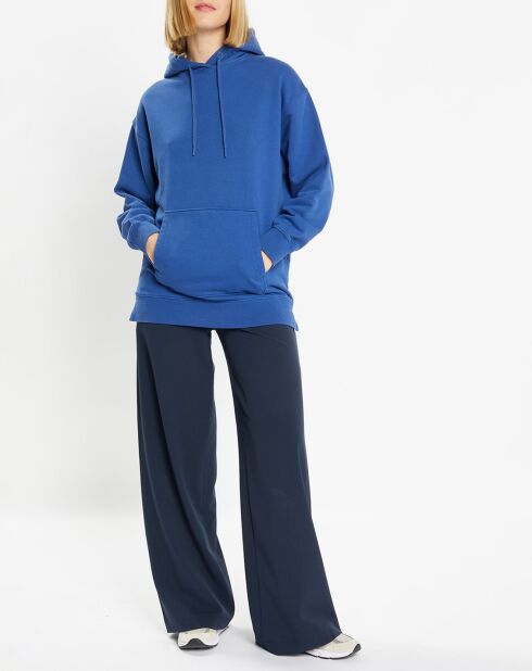 Sweat en Coton bio Raffut à capuche bleu