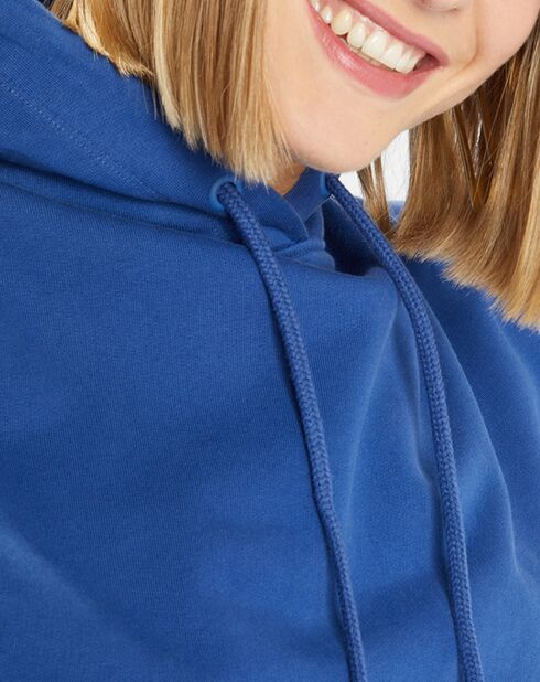 Sweat en Coton bio Raffut à capuche bleu