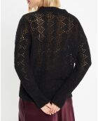 Pull en Maille pointelle mousseuse noir