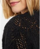 Pull en Maille pointelle mousseuse noir