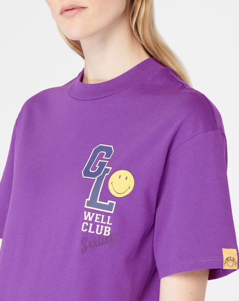 T-Shirt en Coton bio Smiley violet