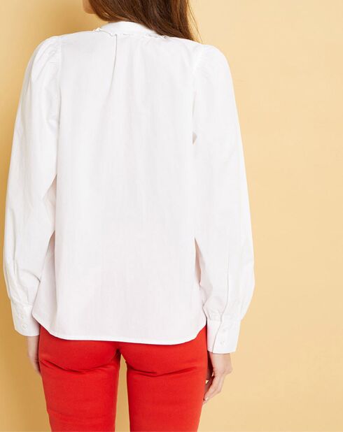 Chemise en Popeline japonaise Arielle blanche