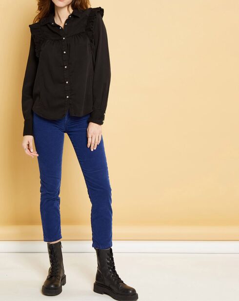 Pantalon slim en Velours côtelé Arizona cobalt