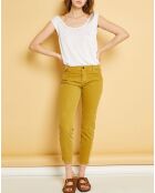 Pantalon slim en Velours côtelé Arizona ocre