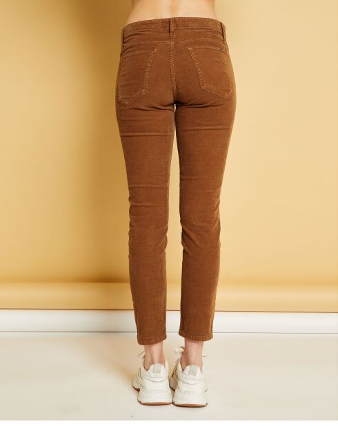 Pantalon slim en Velours côtelé Arizona toffee