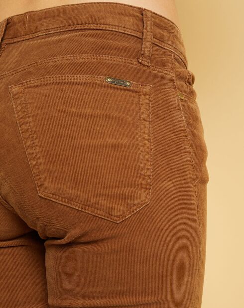 Pantalon slim en Velours côtelé Arizona toffee