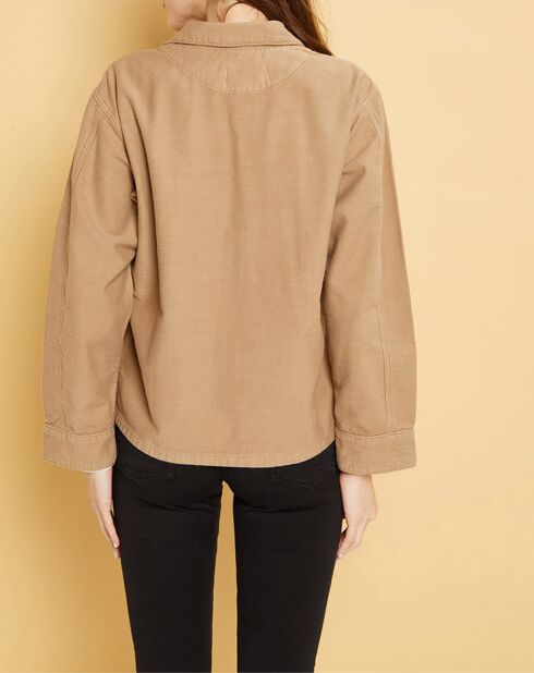 Veste en Gabardine Stretch Ashley dune