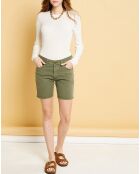 Short en jean Natural Boy military kaki