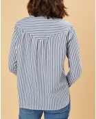 Chemise en Popeline Gaby rayée multicolore