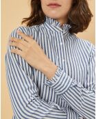 Chemise en Popeline Gaby rayée multicolore