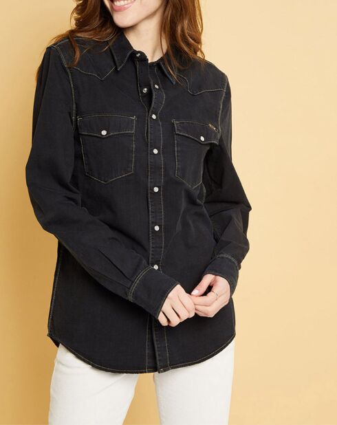 Chemise Denim Gainsbars blue black