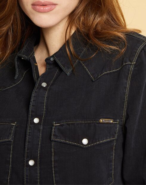 Chemise Denim Gainsbars blue black