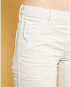 Pantalon en Velours côtelé  Grand Père Georgia blanc