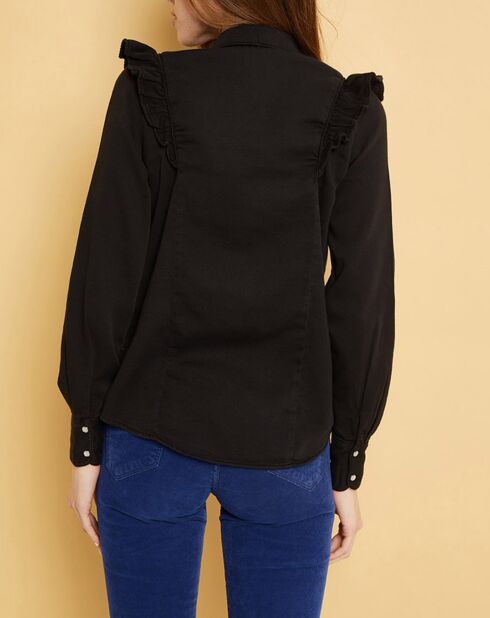 Chemise en jean Natural Gilda noire