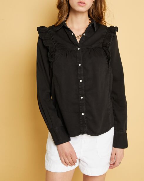 Chemise en jean Natural Gilda black stone