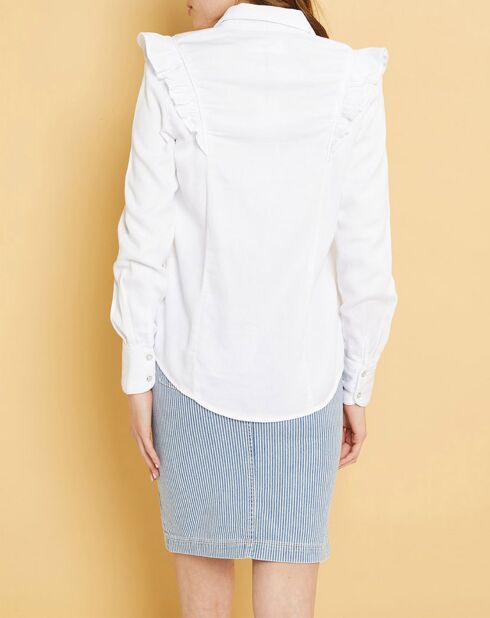 Chemise en jean Natural Gilda blanche
