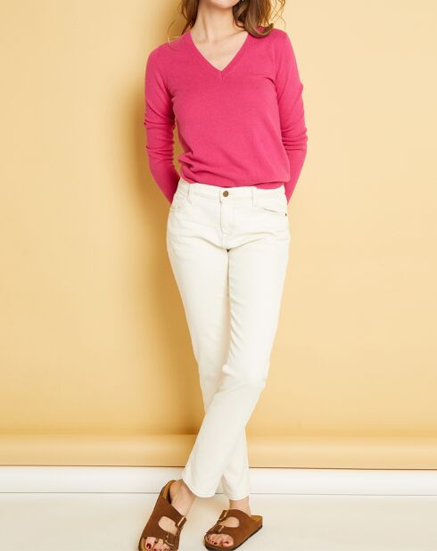 Jean droit Gisele sable blanc