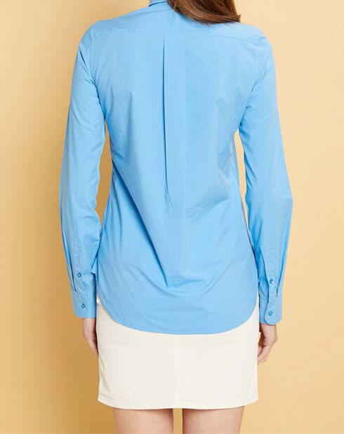 Chemise Popeline Kim azur