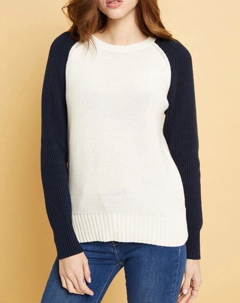 Pull Mas blanc/marine