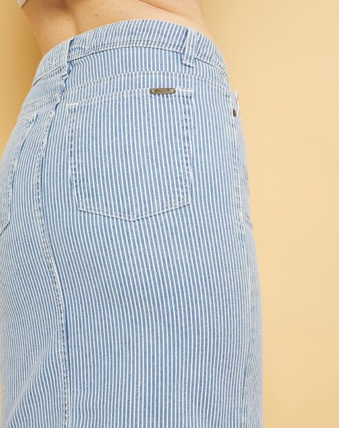 Jupe en jean Naomi rayée indigo used