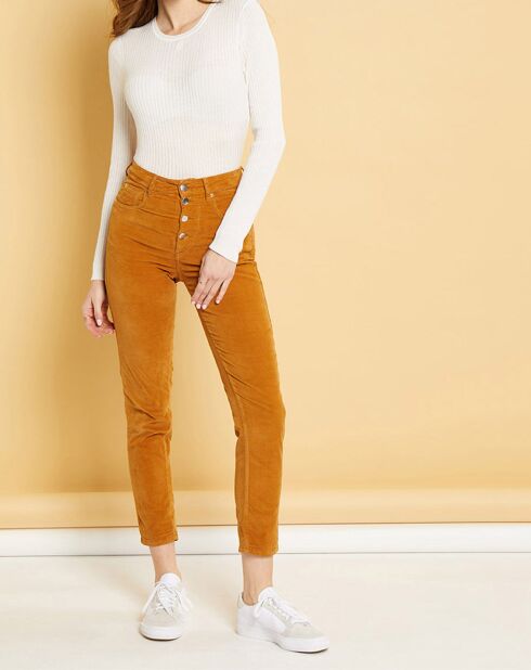 Pantalon en Velours Velvet St Nevada caramel