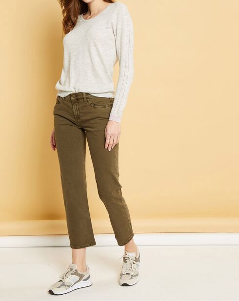 Jean cropped Natural Nils army