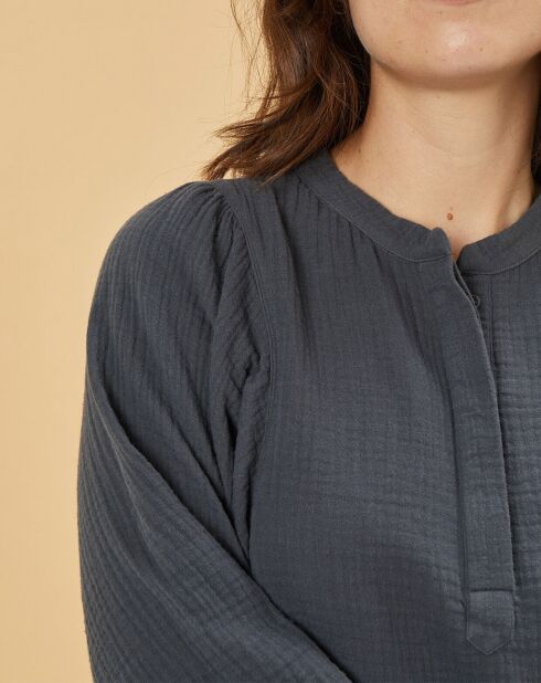 Chemise en Gaze de Coton Rosa noire