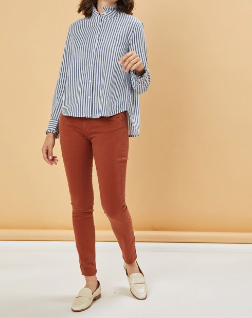Jean slim 7/8 Scarlett camel