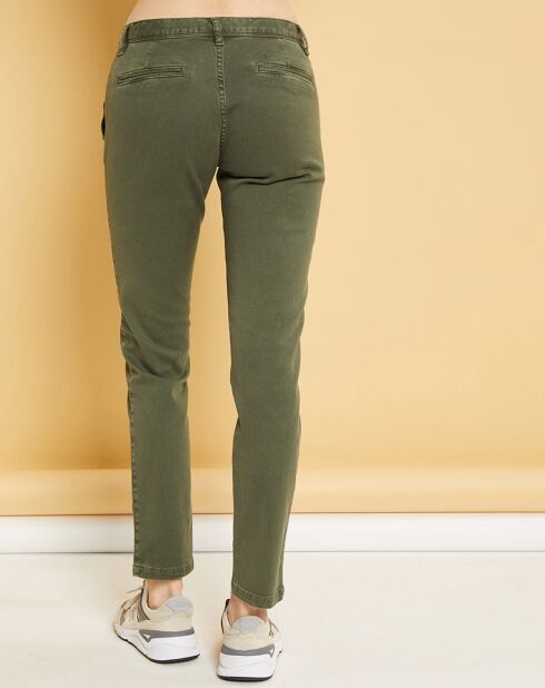 Pantalon chino Natural Tess military kaki