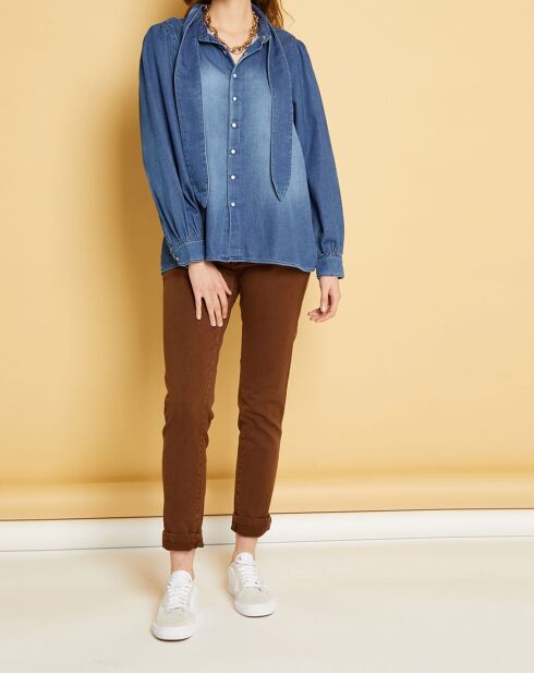 Pantalon chino Natural Tess moka