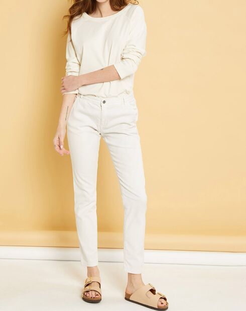 Pantalon chino Natural Tess craie