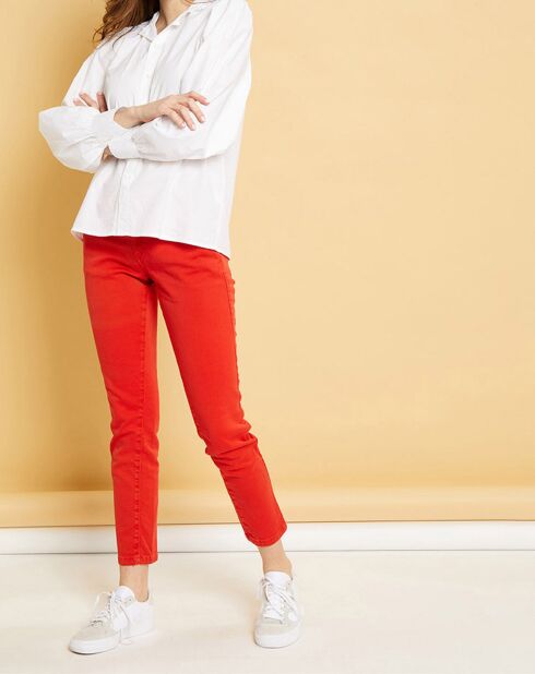Pantalon chino Natural Tess vermillon