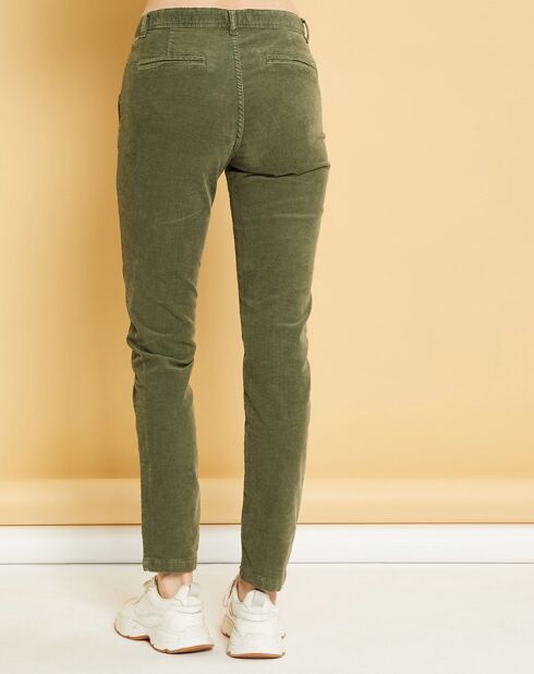 Pantalon chino Natural Tess military kaki