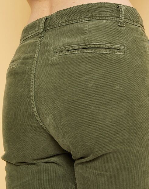 Pantalon chino Natural Tess military kaki