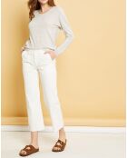 Pantalon cargo en Gabardine Stretch Yale écru