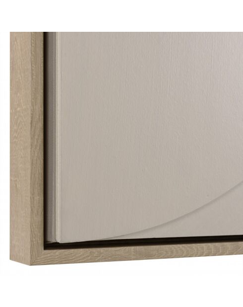 Décoration murale 83x123cm formes abstraites beiges en relief