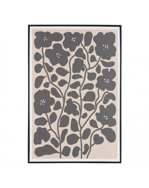 Décoration murale D - 63x93cm en papier japonais, cadre noir