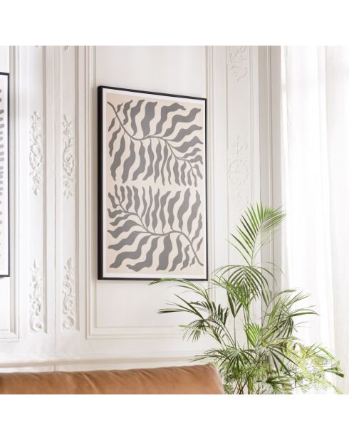 Décoration murale C - 63x93cm en papier japonais, cadre noir