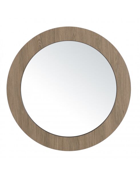 FLEUR - Miroir rond 80x80cm couleur mocha