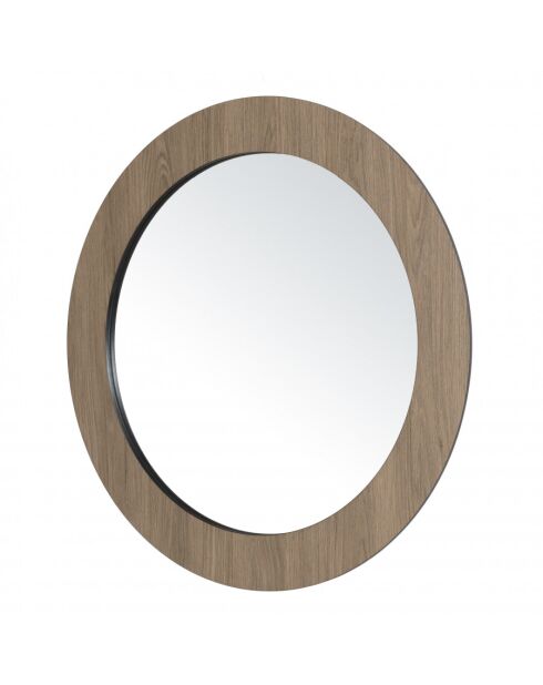FLEUR - Miroir rond 80x80cm couleur mocha