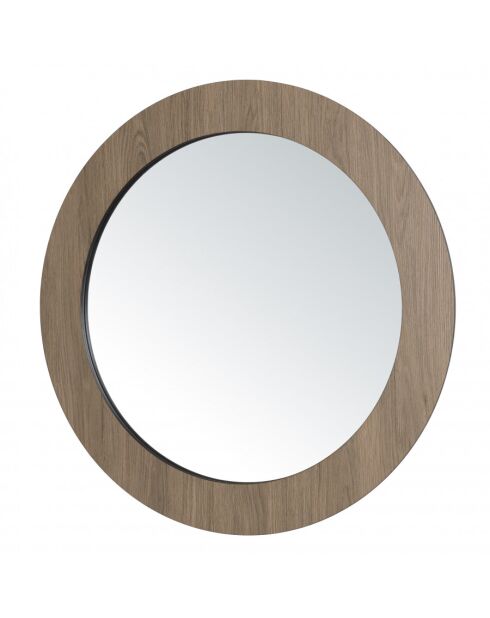 FLEUR - Miroir rond 80x80cm couleur mocha