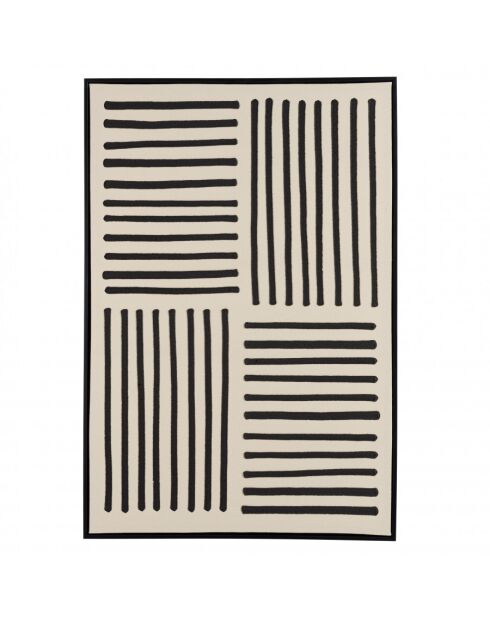 Décoration murale A - 83x123cm lignes abstraites, cadre noir